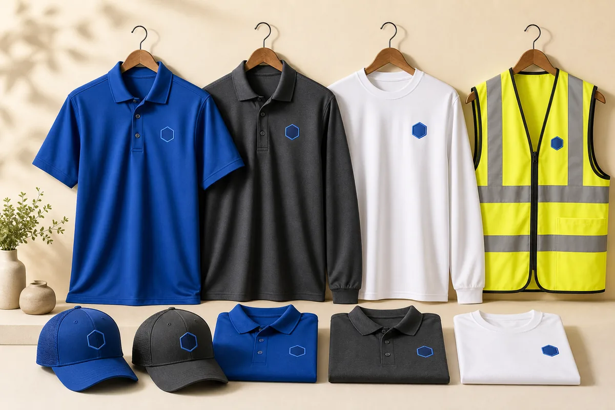 Playeras polo, manga larga, gorras y chalecos de seguridad personalizados para negocios